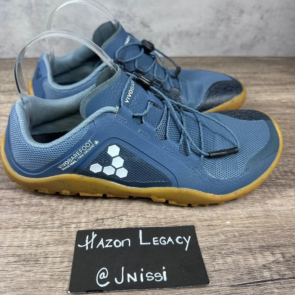 Vivobarefoot~Men's~Blue Primus Trail II‎ FG Minimalist Shoes~Size 40/US 7